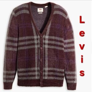 Levis Fluffy Cardigan Sweater mens XXL Relaxed Fit super soft comfy cozy unisex